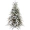 Edge Collections - 6' - Green - Prelit Snow-Flocked Christmas Tree with LED Lights - 1 Piece